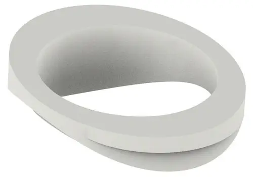 Ersatzabdeckung für einen Strahlregler von Keuco. Die Abdeckung hat eine ovale Form und eine schlichte, helle Oberfläche ohne zusätzliche Markierungen.